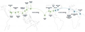 Solar Impulse 2 route map