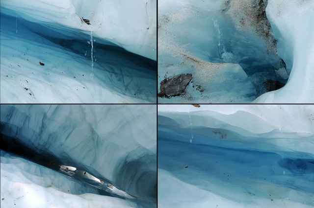 General : Blue glacial ice.